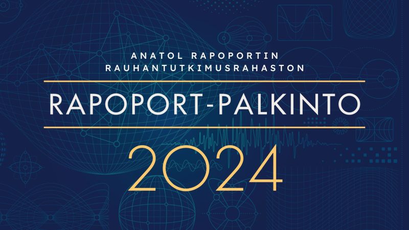 Rapoportin palkinnon 2024 haku on avattu – hae 30.8. mennessä